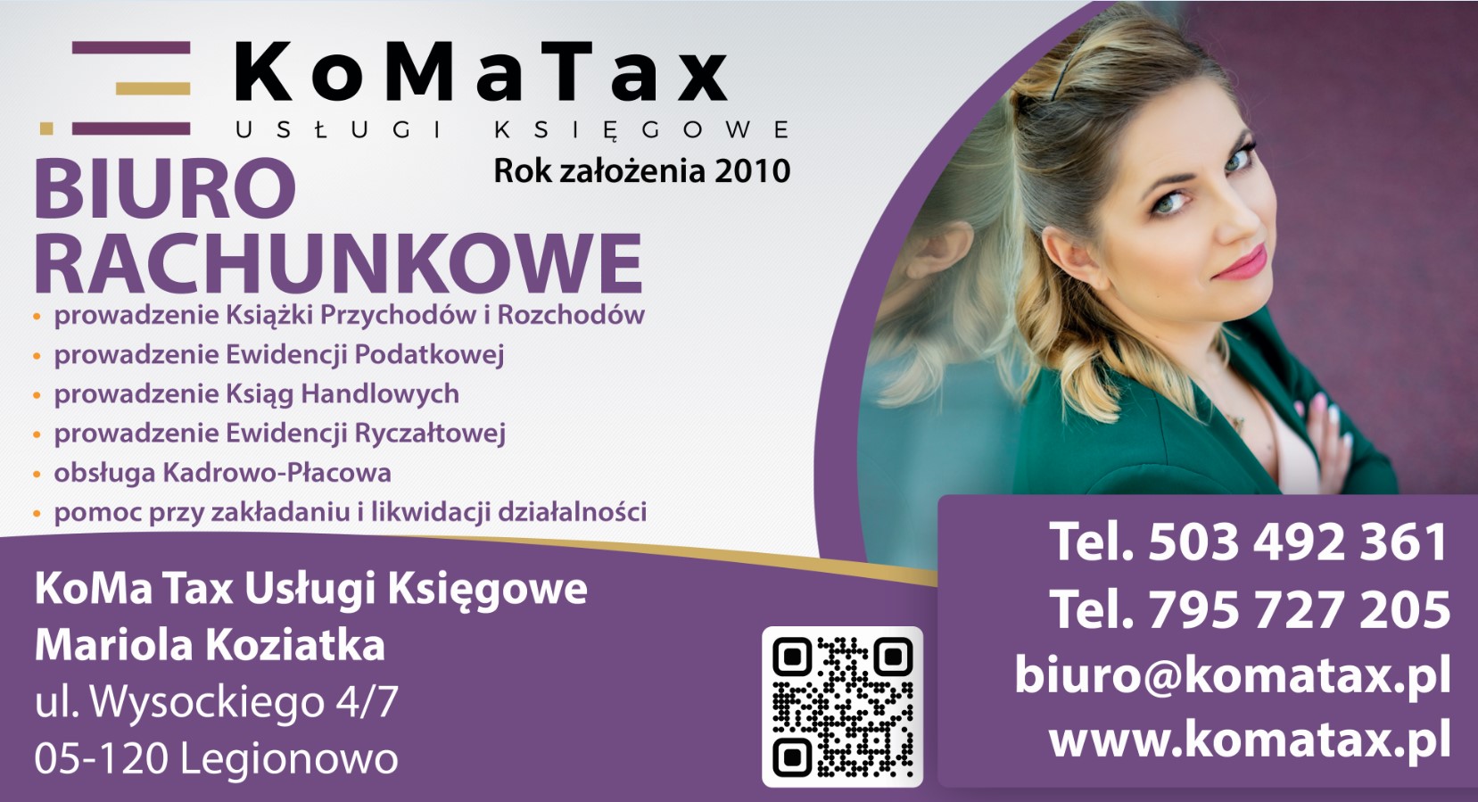 KOMA TAX USŁUGI KSIĘGOWE Mariola Koziatka - biuro rachunkowe LEGIONOWO usługi księgowe LEGIONOWO